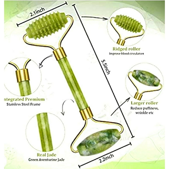 Rose Quartz Beautiful Facial Roller Kit - Picture 2 of 7